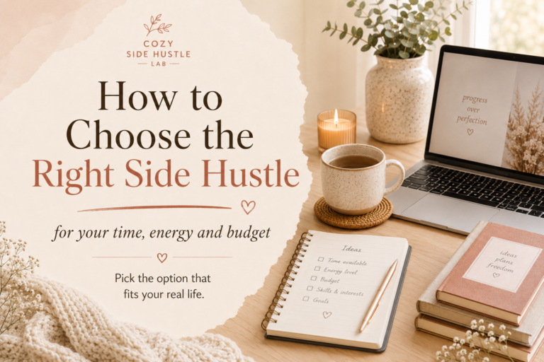 How to Choose the Right Side Hustle for Your Time, Energy and Budget